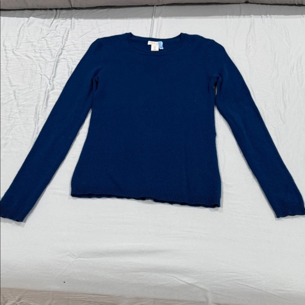 Adrienne Vittadini crew neck cashmere sweater sz S